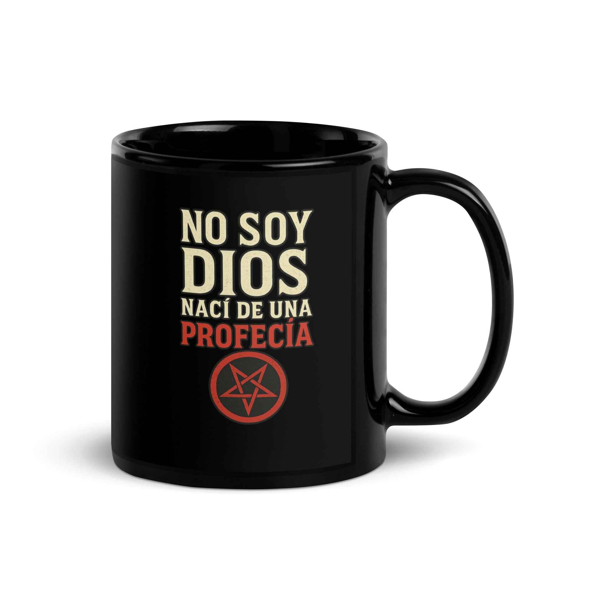 Taza negra brillante "Profecia"