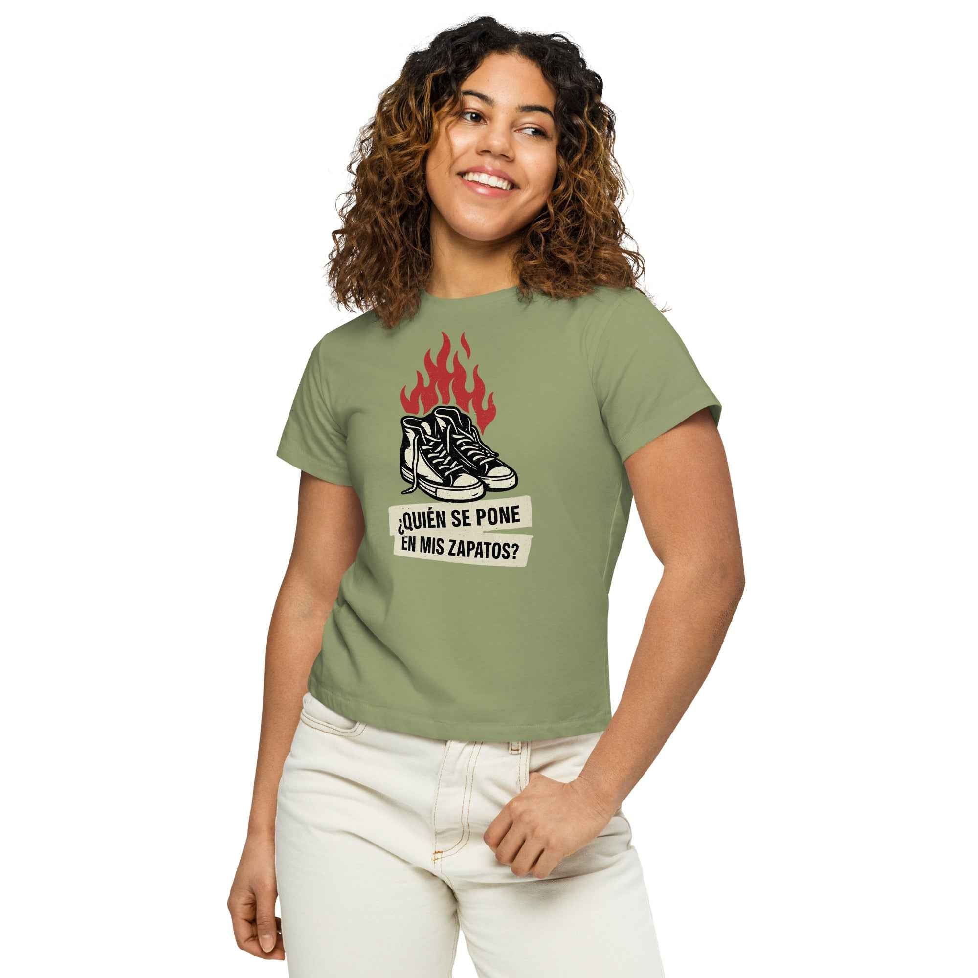 Camiseta de cintura alta para mujer Zapatos