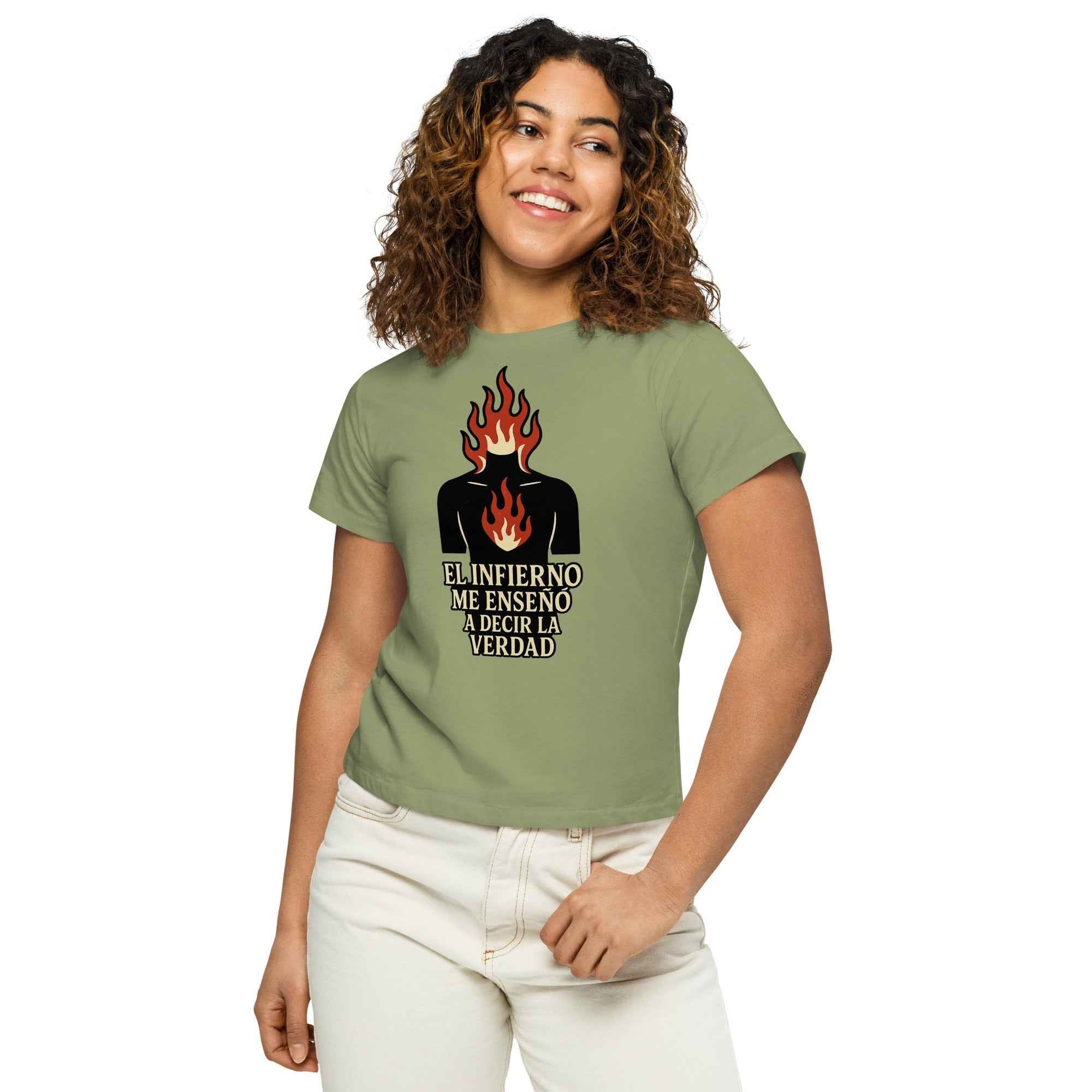 Camiseta de cintura alta para mujer "el infierno"