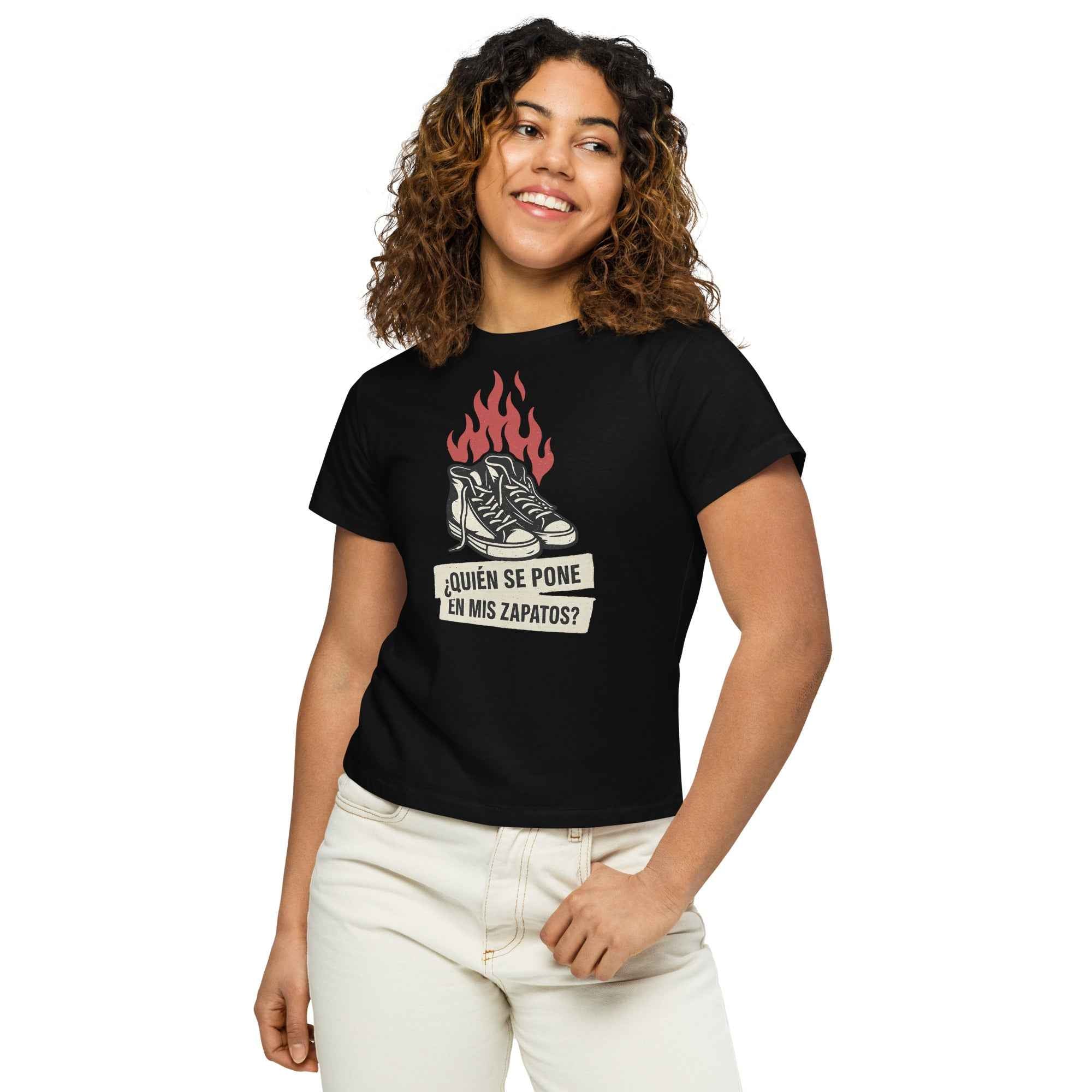 Camiseta de cintura alta para mujer Zapatos