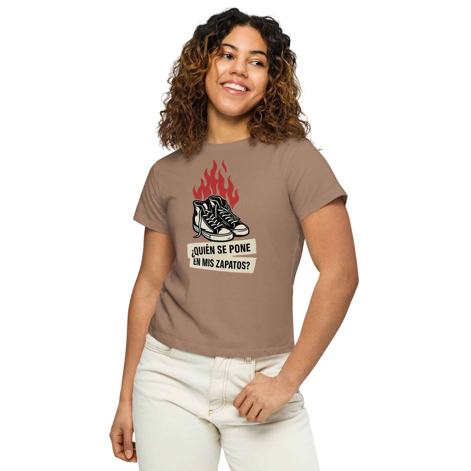 Camiseta de cintura alta para mujer Zapatos