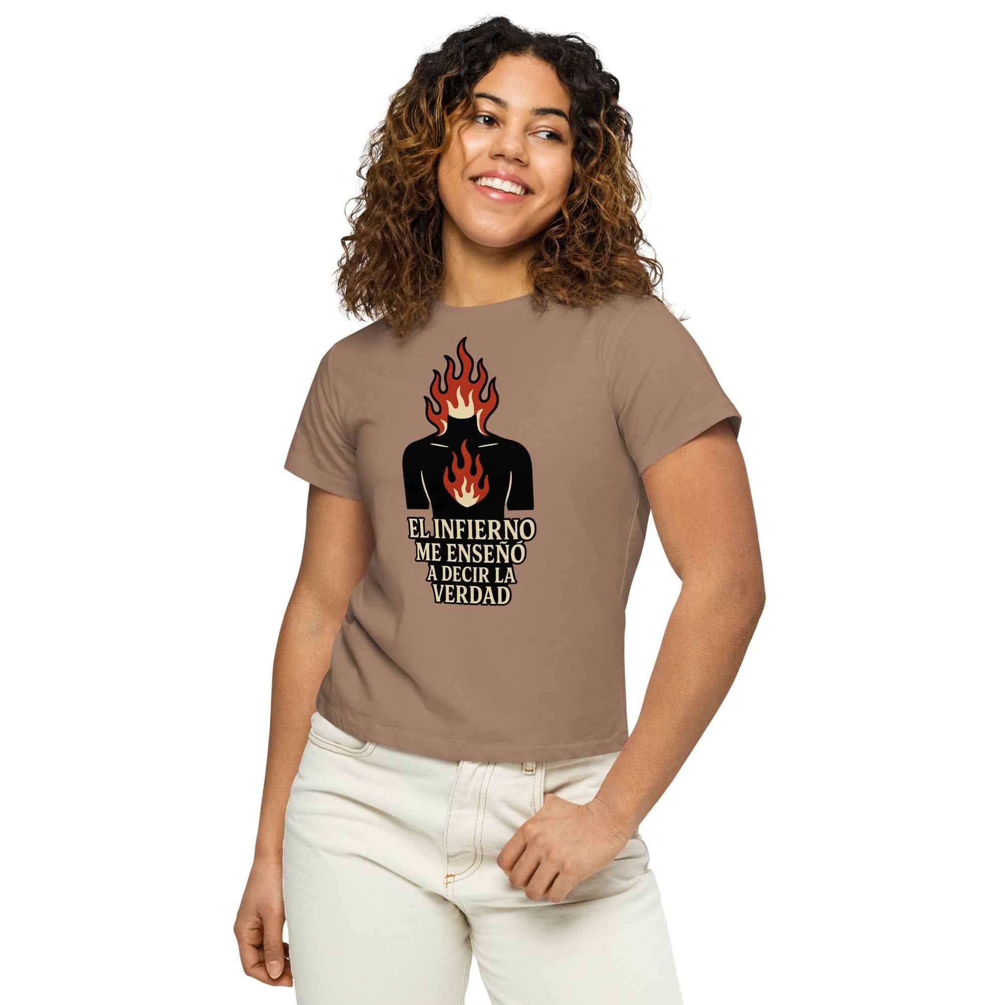 Camiseta de cintura alta para mujer "el infierno"