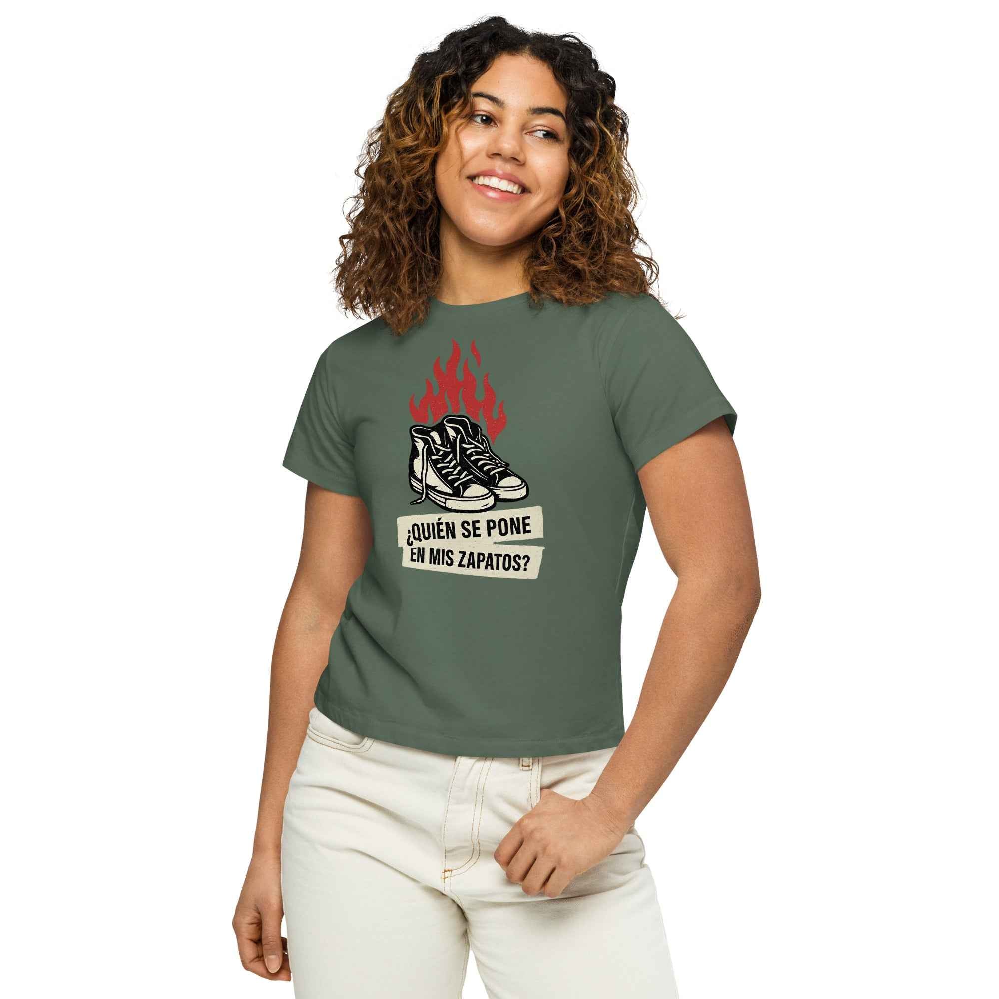 Camiseta de cintura alta para mujer Zapatos