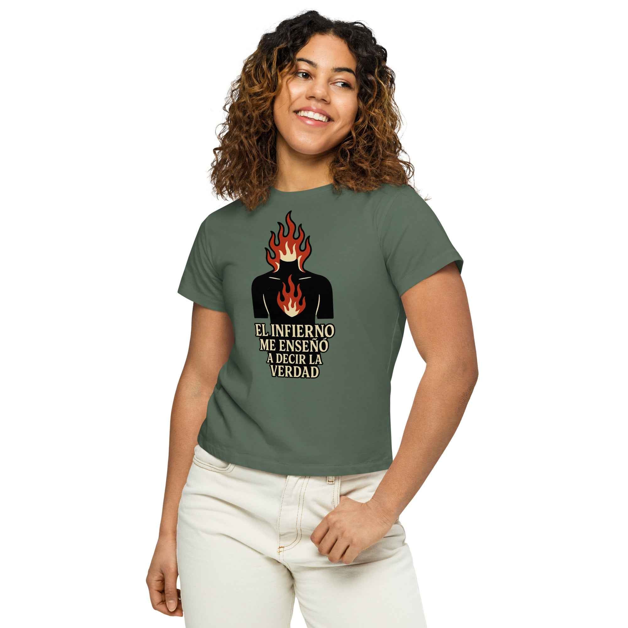 Camiseta de cintura alta para mujer "el infierno"