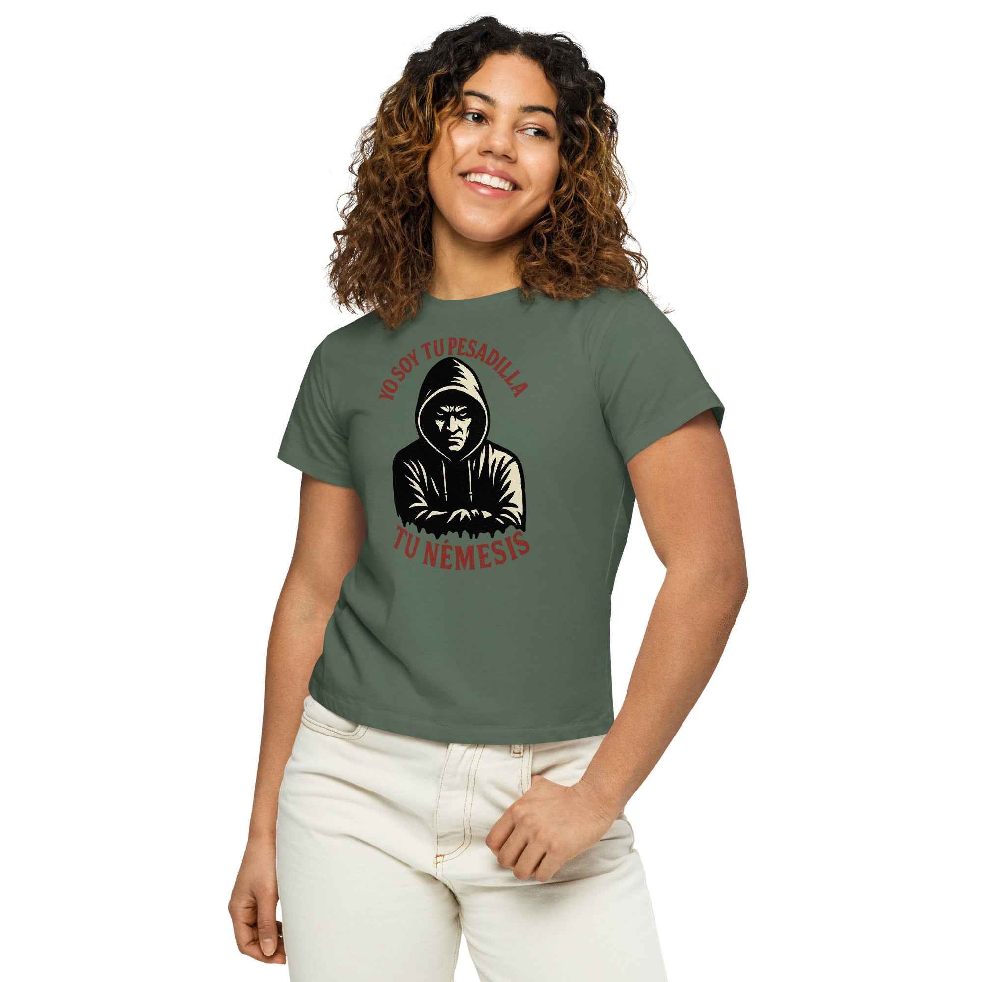 Camiseta de cintura alta para mujer "Nemesis"