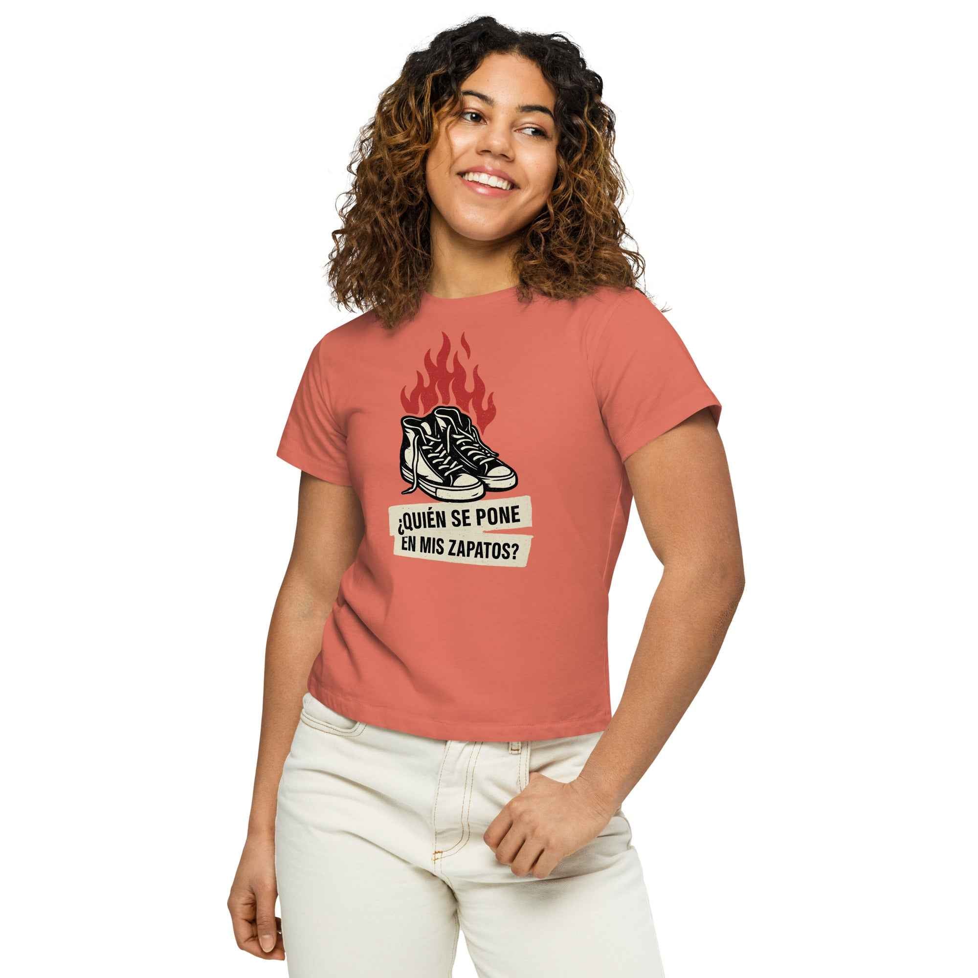Camiseta de cintura alta para mujer Zapatos