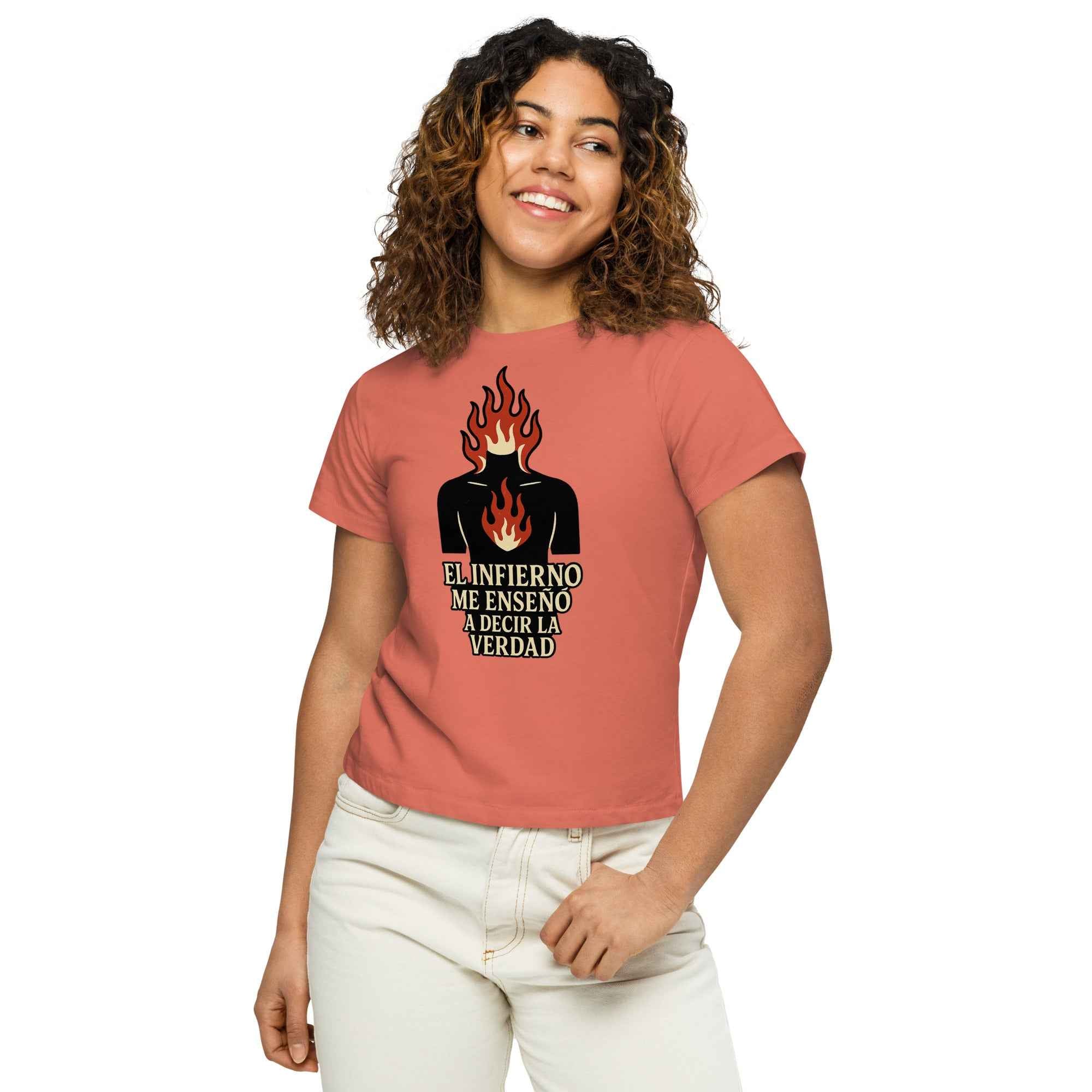 Camiseta de cintura alta para mujer "el infierno"