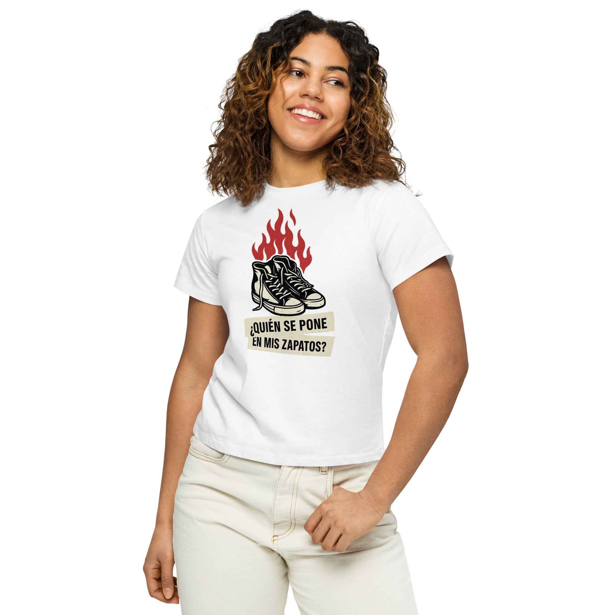 Camiseta de cintura alta para mujer Zapatos