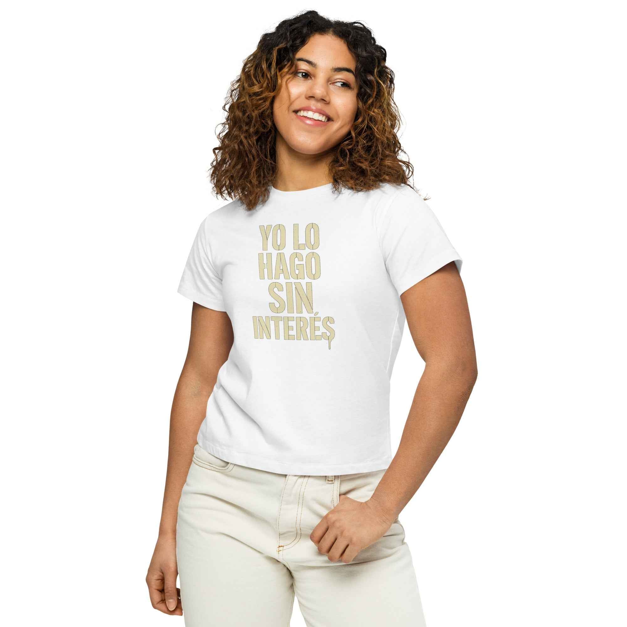 Camiseta de cintura alta para mujer "interes"